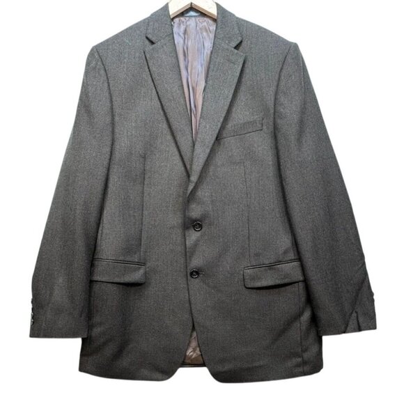 Lauren Ralph Lauren Mens Wool Blazer 42L Brown Tweed Preppy Scholar - Picture 2 of 12